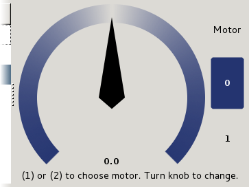 Screenshot of the motor control panel